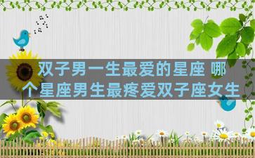 双子男一生最爱的星座 哪个星座男生最疼爱双子座女生